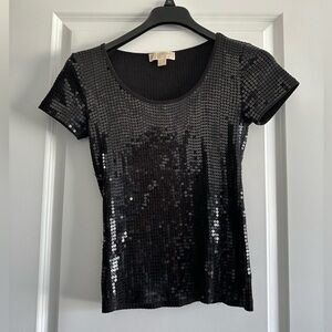 Black Michael kors sequined shirt size small